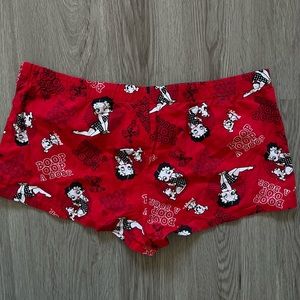Sexy red Betty bop short shorts